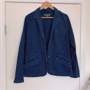Ralph Lauren Jeans Co. Denim Jacket with pinstripes size Large